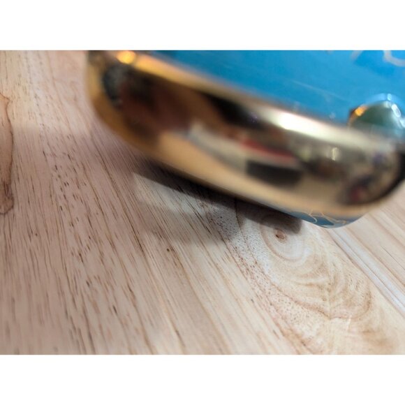 Thyme and Table stoneware blues gold tones floral 16 oz 4 inch mug org tag - Picture 5 of 9